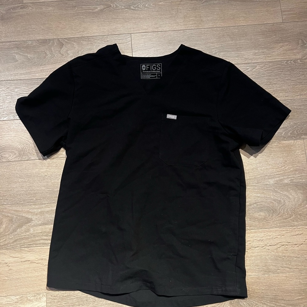 Figs Men's Classic Black Tee